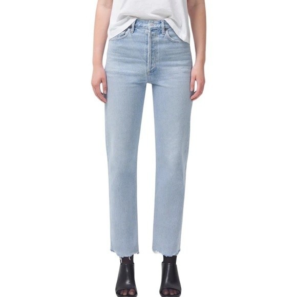 AGOLDE 90’S PINCH WAIST HIGH RISE STRAIGHT LEG JEANS IN IMITATE SIZE 26 - Picture 1 of 10